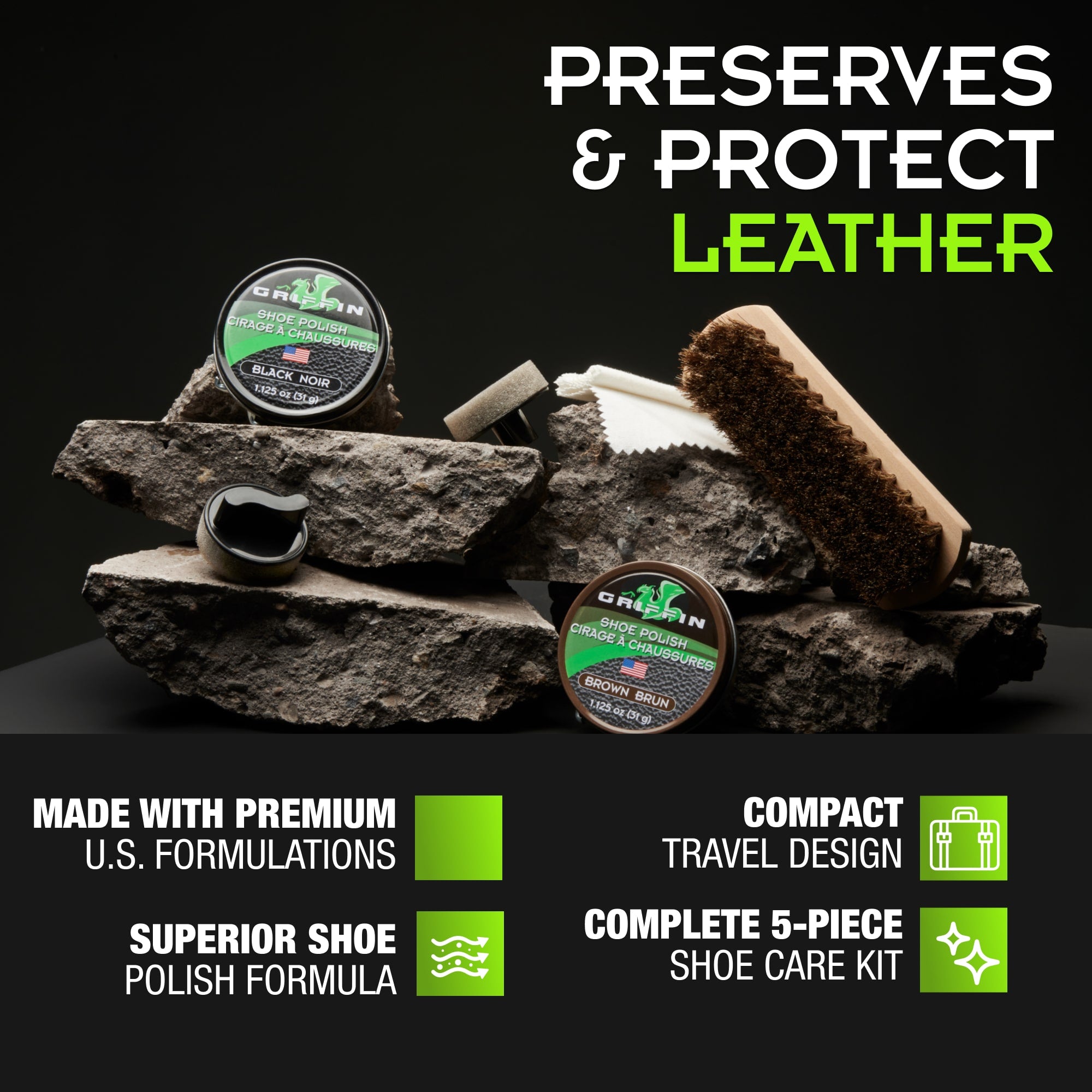 Griffin Travel Shoe Shine Kit
