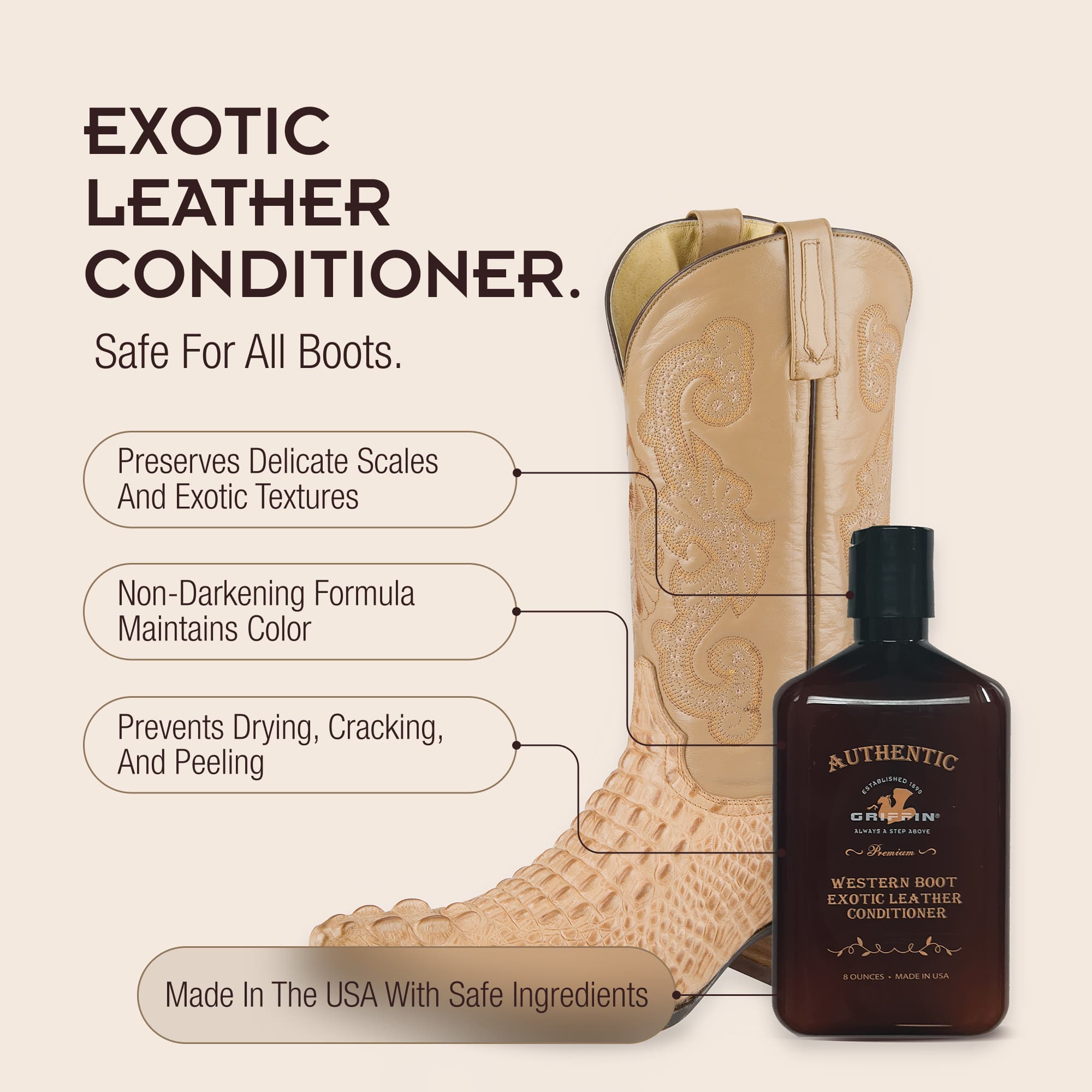 Griffin Boot Care Exotic Leather Conditioner