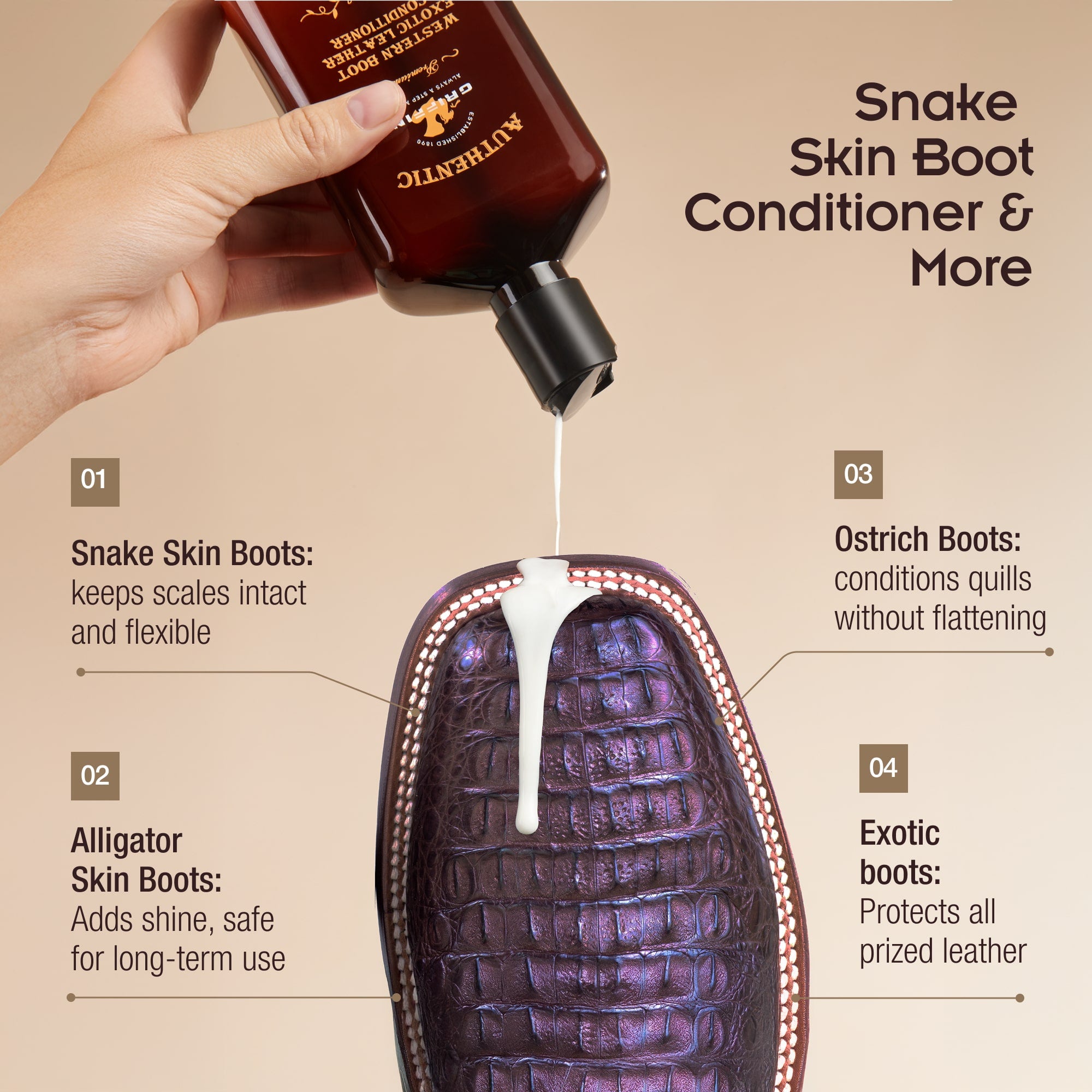 Griffin Boot Care Exotic Leather Conditioner