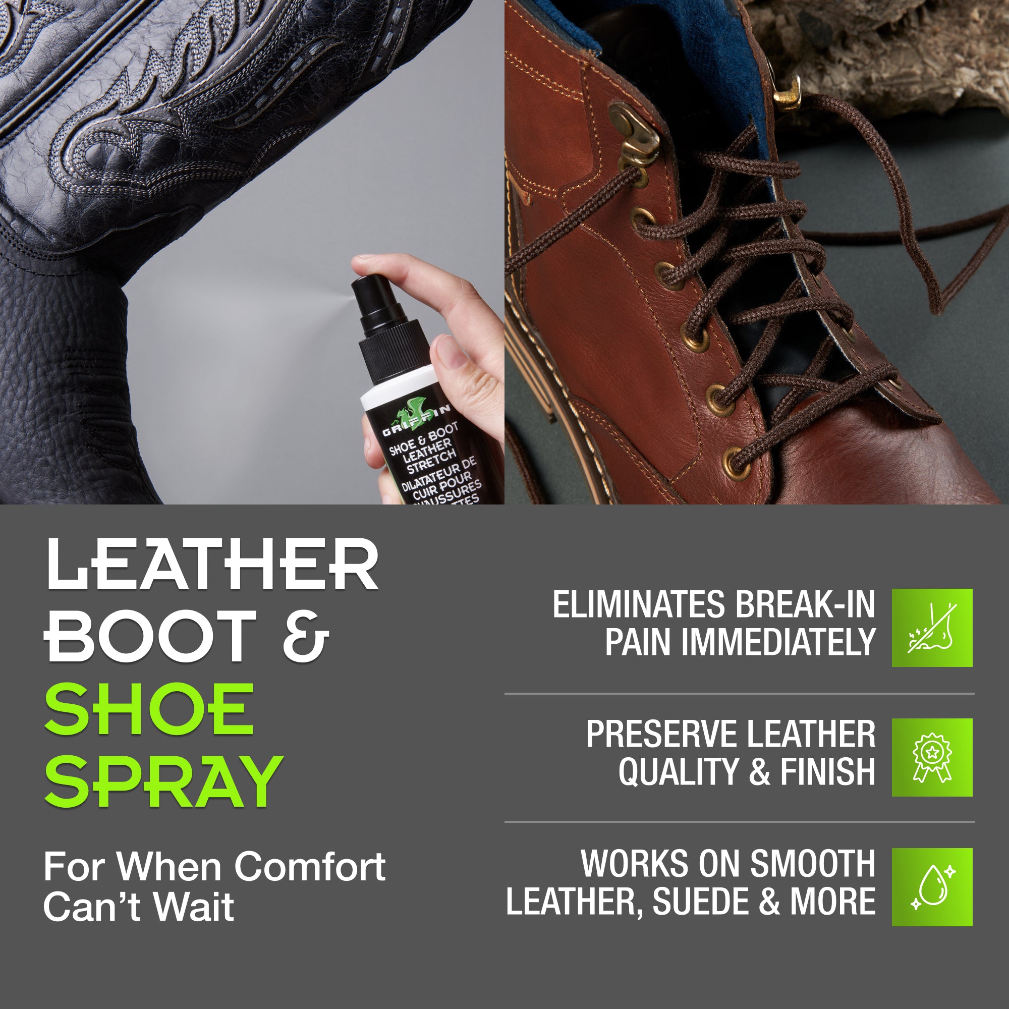 Griffin Shoe & Boot Leather Stretch
