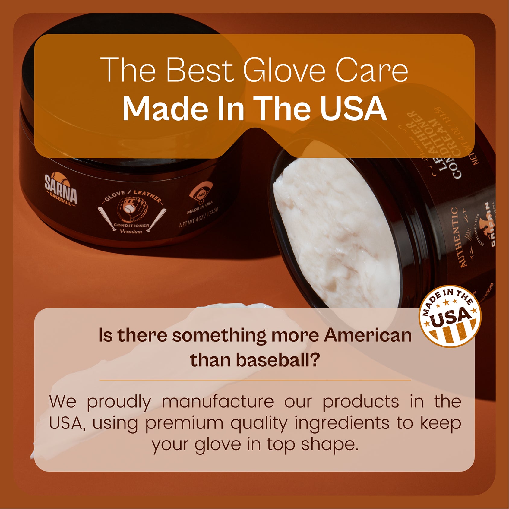 Baseball Glove Conditioner Cream
