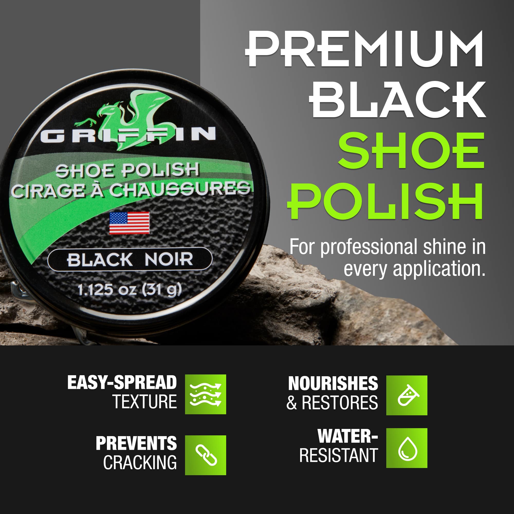 Griffin Shoe Care® Shoe Polish - Premium Shoe Shine