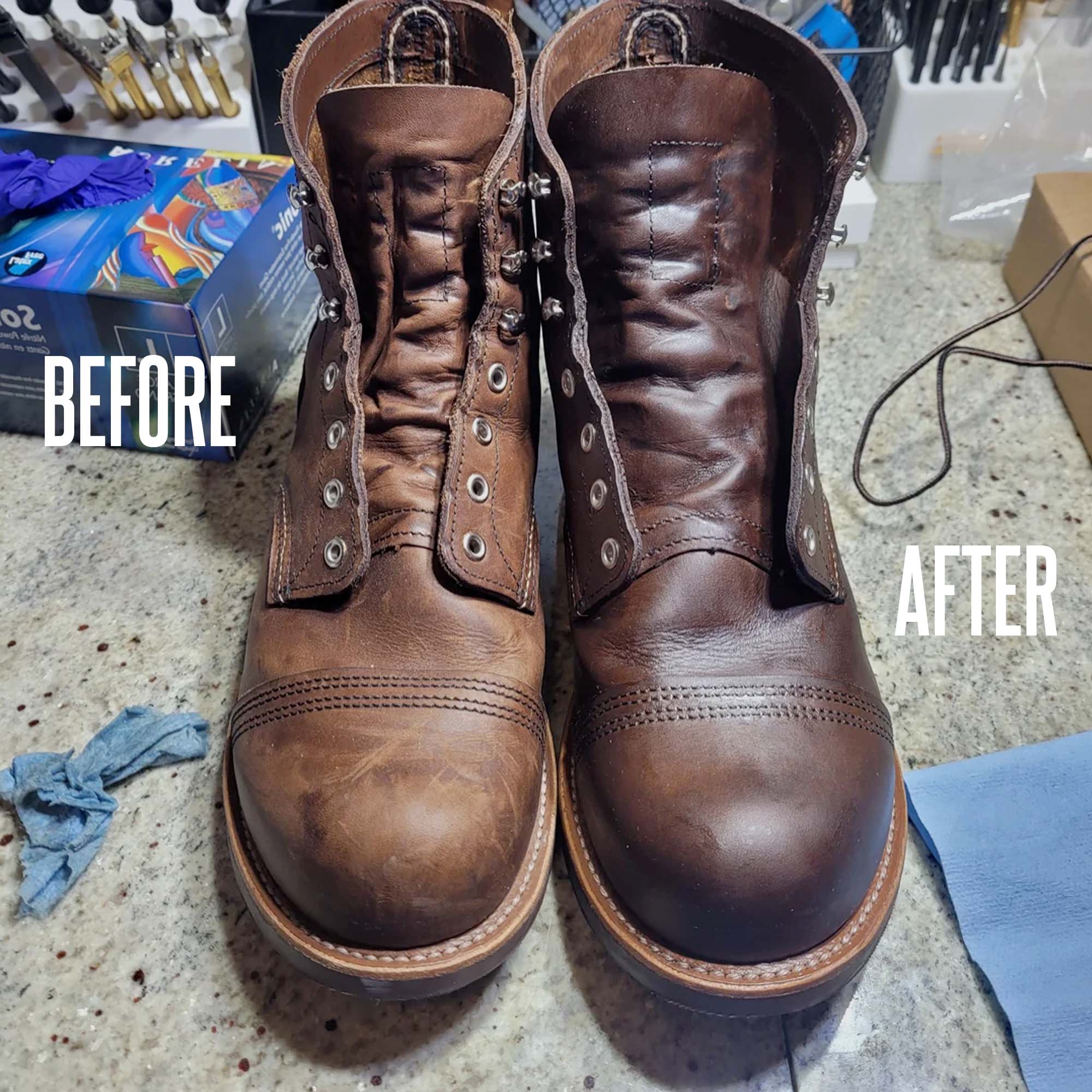 griffin mink oil before and after