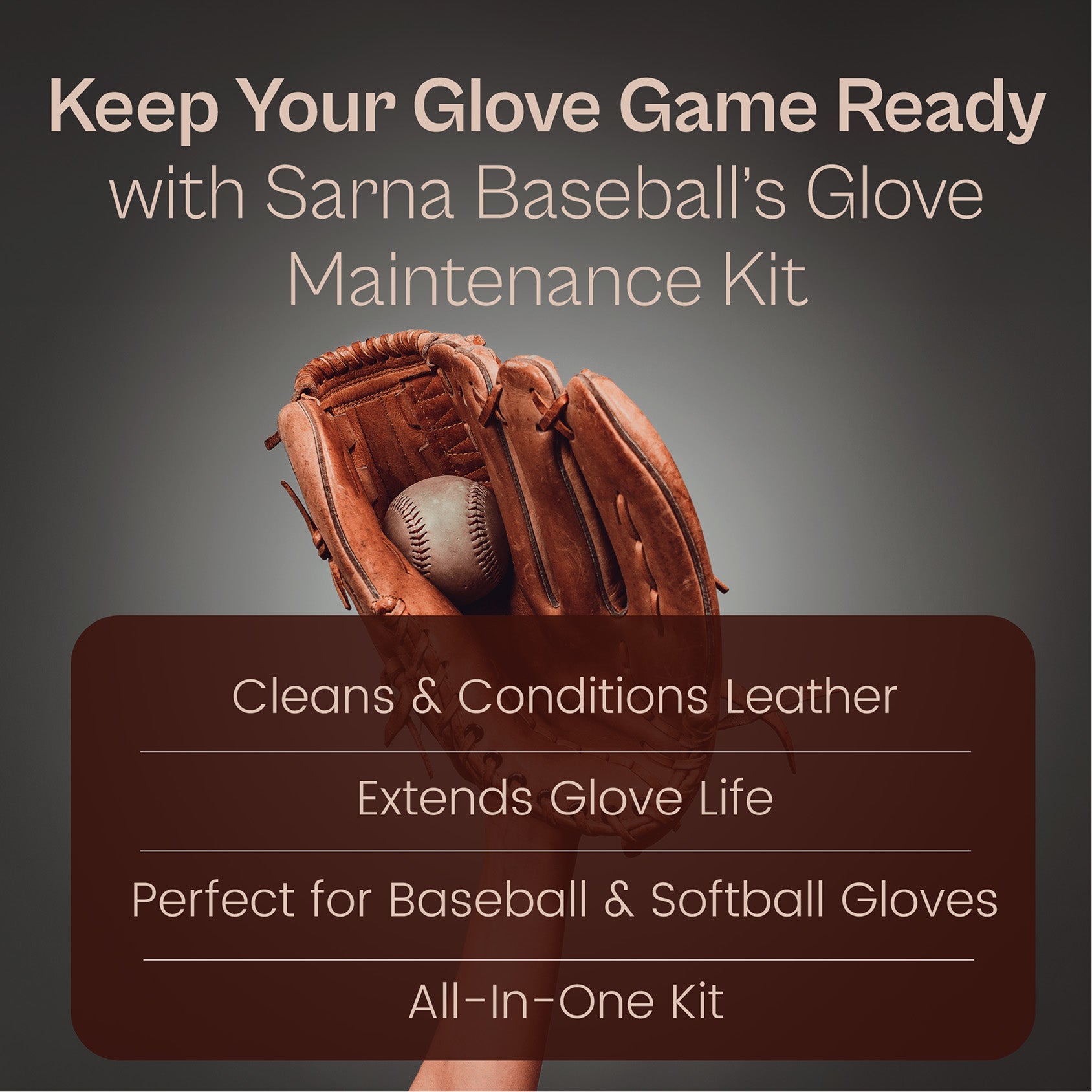 sarna baseball glove conditioner and cleaner