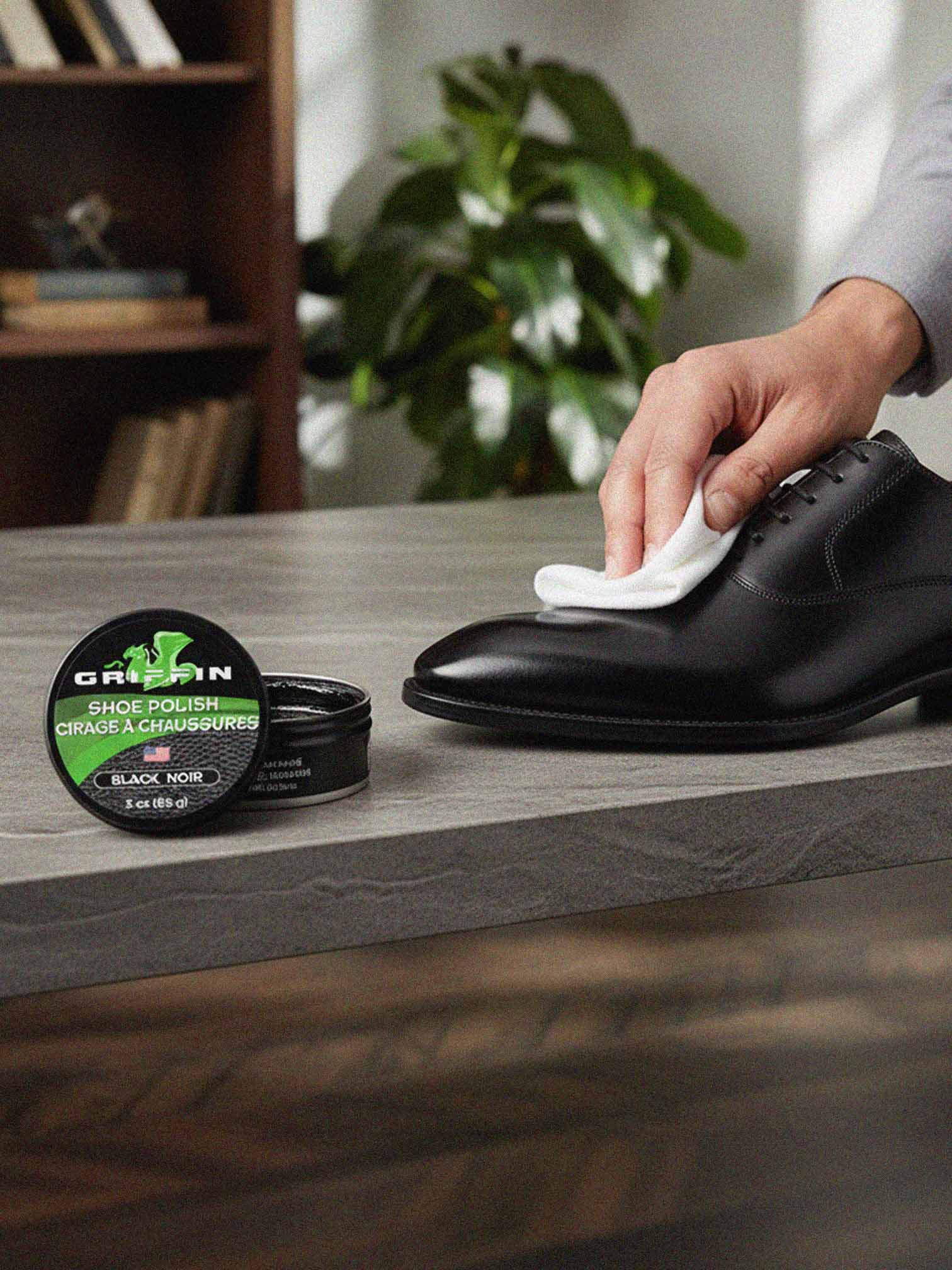 griffin shoe polish black tin 3 oz.